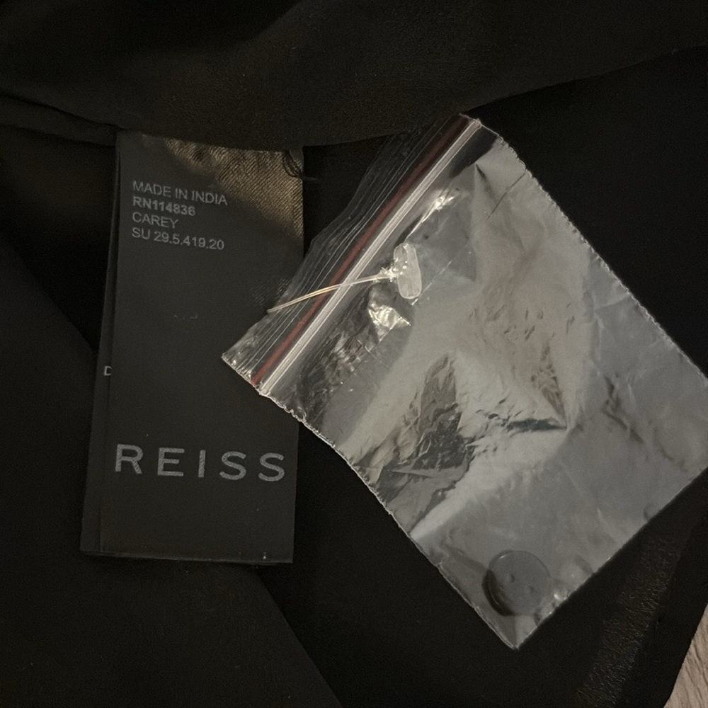 Flaw - New Reiss Long Sleeve Pintuck Floral Ruffle Mini Dress Size 12 NWT - Picture 12 of 13